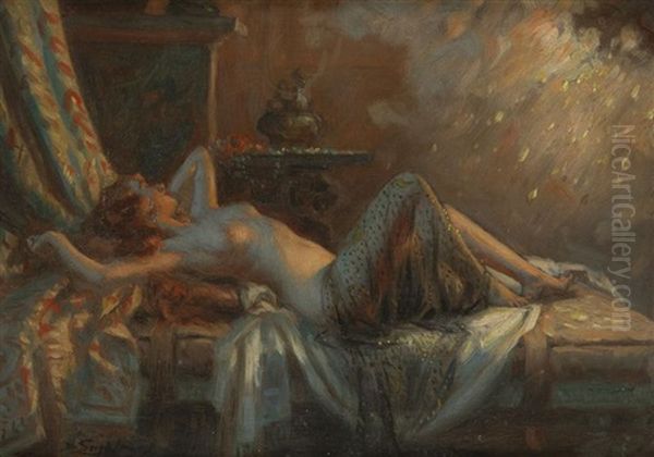 Danae Et La Pluie D'or Oil Painting by Delphin Enjolras