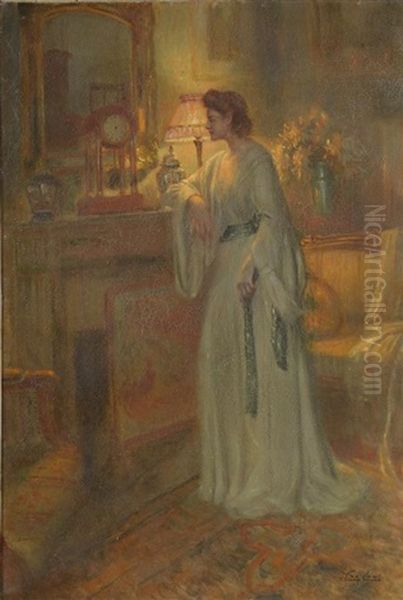 Femme Dans Un Interieur Oil Painting by Delphin Enjolras