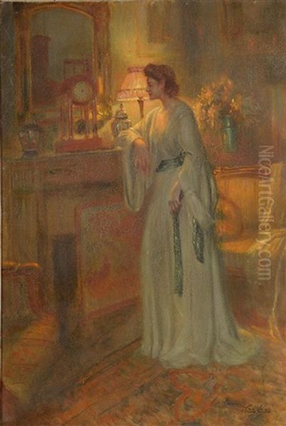 Femme Dans Un Interieur Oil Painting by Delphin Enjolras