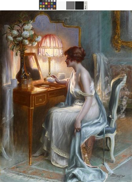 Elegante Au Boudoir Oil Painting by Delphin Enjolras