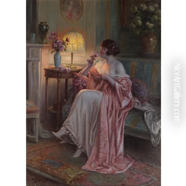 La Belle Rose Oil Painting by Delphin Enjolras