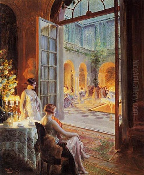 Soiree De Gala Oil Painting by Delphin Enjolras