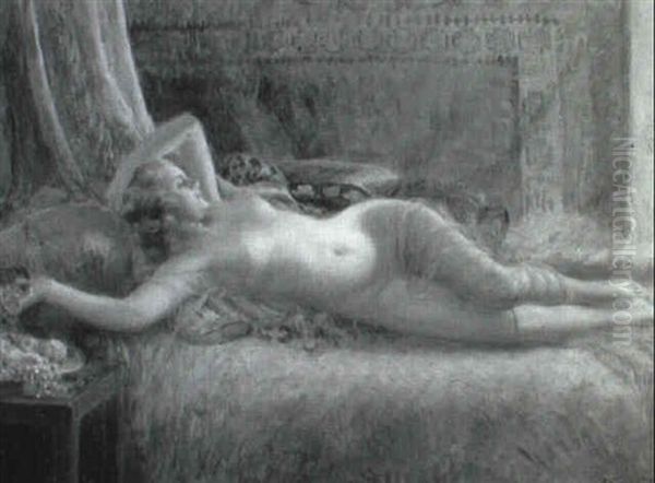 Femme Nue Allongee Oil Painting by Delphin Enjolras