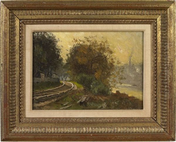 Evening In The Garden Oil Painting by John Joseph Enneking