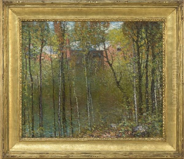 The Mill Pond, Milton, Ma (baker Chocolate) Oil Painting by John Joseph Enneking