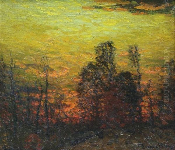 November Twilight Oil Painting by John Joseph Enneking