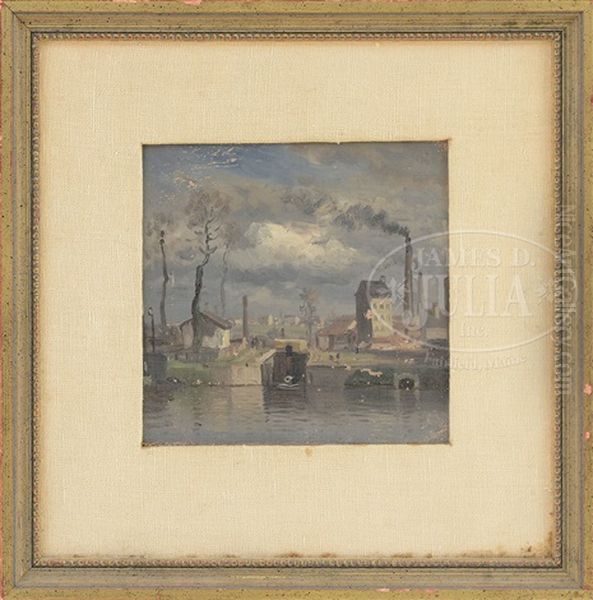 Milton Lower Mills Oil Painting by John Joseph Enneking