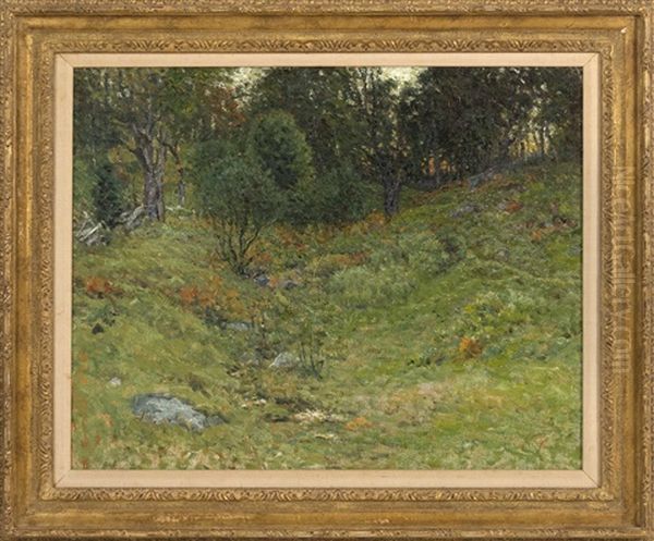 Spring Meadow Landscape Oil Painting by John Joseph Enneking