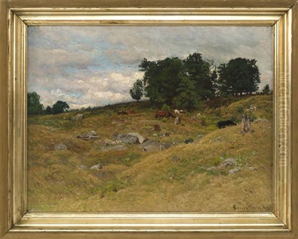 New England Hillside - Spurr Pasture - Otisfield, Maine Oil Painting by John Joseph Enneking