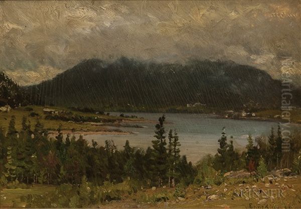 Brown Mountain, Somes Sound, S.w. Harbour Oil Painting by John Joseph Enneking