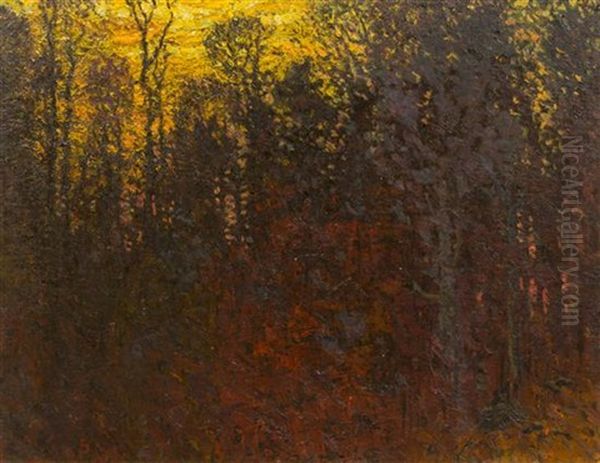 Sunset Glow Oil Painting by John Joseph Enneking