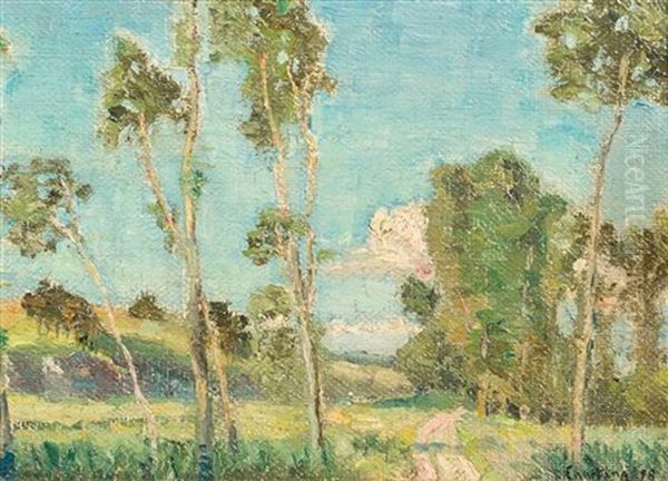 Sunny Landscape, 1898 Oil Painting by John Joseph Enneking