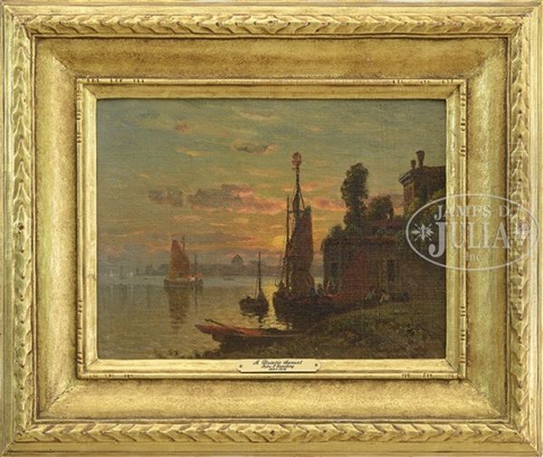 Adriatic Sunset Oil Painting by John Joseph Enneking