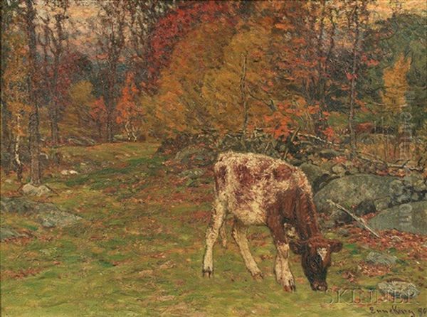 Nibbling By Day Oil Painting by John Joseph Enneking