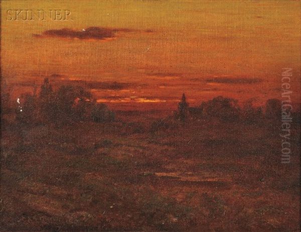 Golden Sunset Oil Painting by John Joseph Enneking