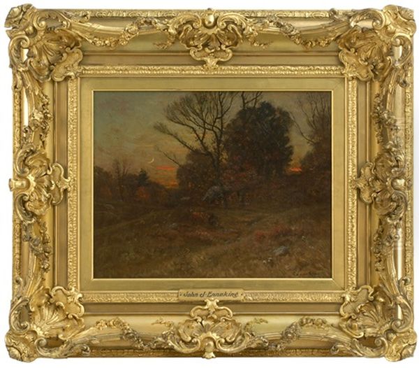 Forest Meadow At Twilight Oil Painting by John Joseph Enneking