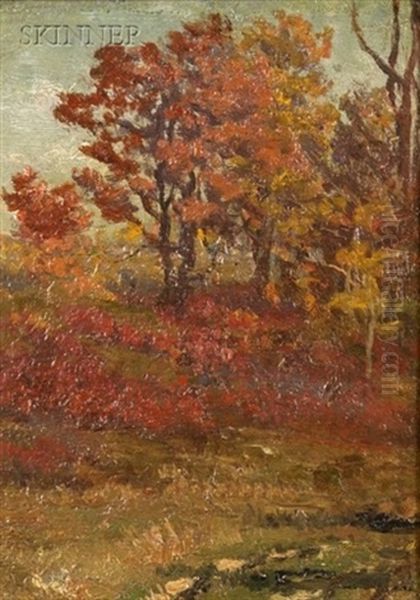 Autumn Oak Oil Painting by John Joseph Enneking