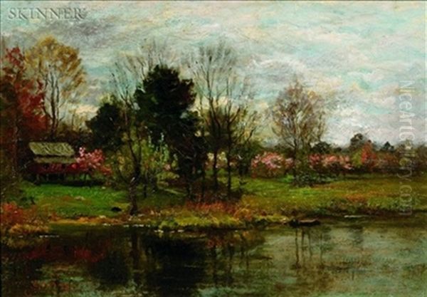 Along The River Oil Painting by John Joseph Enneking