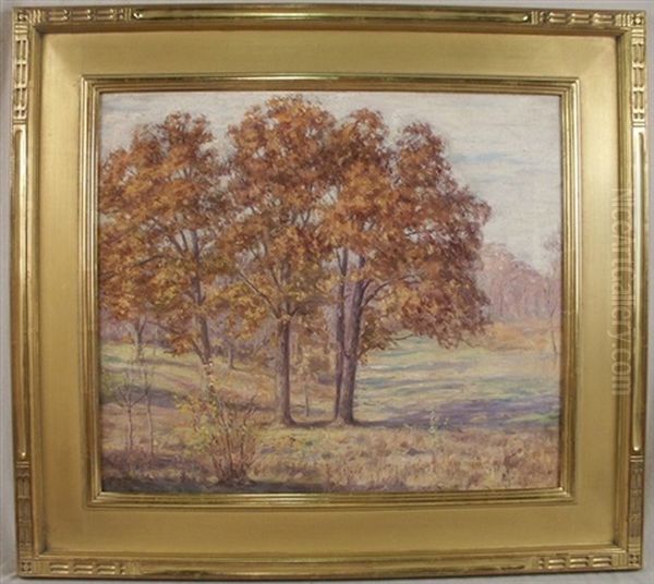 Autumnal Landscape Oil Painting by John Joseph Enneking