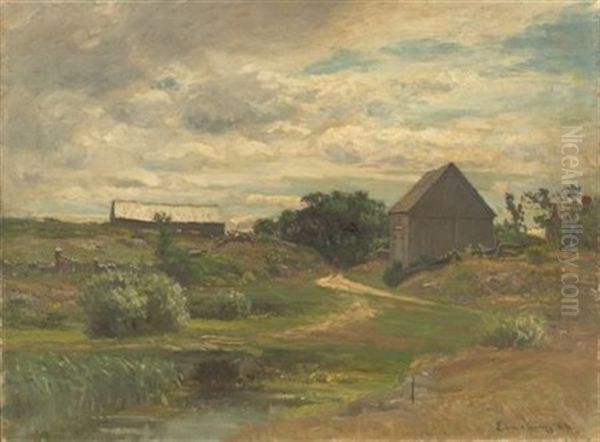 Pastoral Landscape Oil Painting by John Joseph Enneking