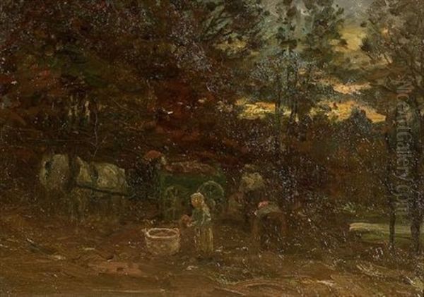 Country Scene Oil Painting by John Joseph Enneking