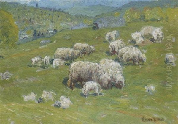 Sheep Grazing by John Joseph Enneking