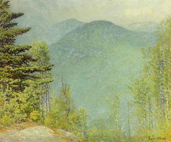 Mountain Vista With Pines Oil Painting by John Joseph Enneking