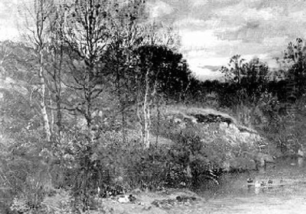 The Pond Oil Painting by John Joseph Enneking