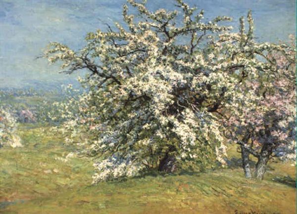 Blooming Meadow Oil Painting by John Joseph Enneking