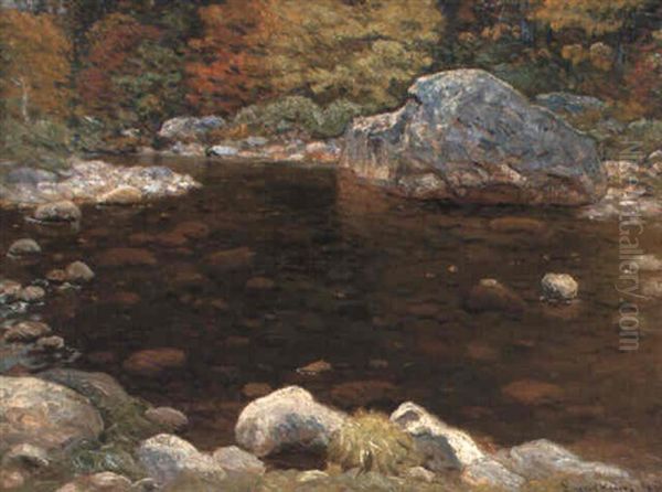 Trout Brook, Early Autumn Oil Painting by John Joseph Enneking