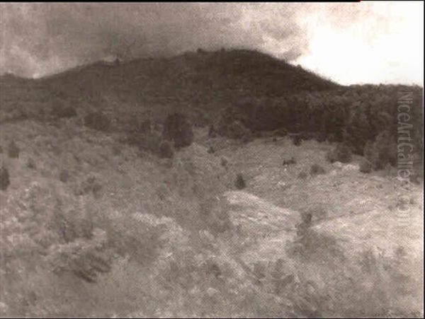 Hillside Before A Storm Oil Painting by John Joseph Enneking