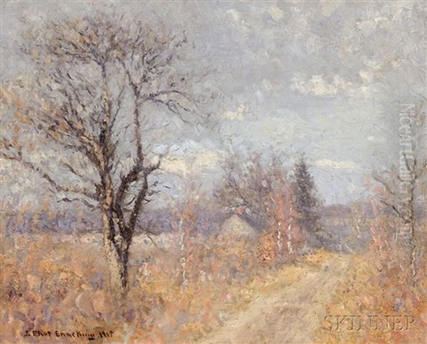 Road Through An October Field Oil Painting by Joseph Eliot Enneking