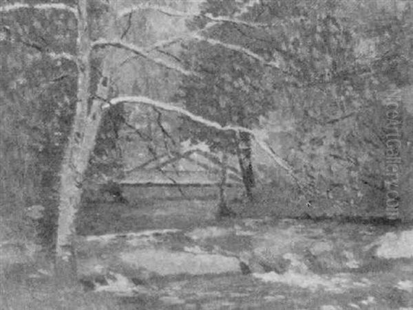 Babbling Brook Oil Painting by Joseph Eliot Enneking