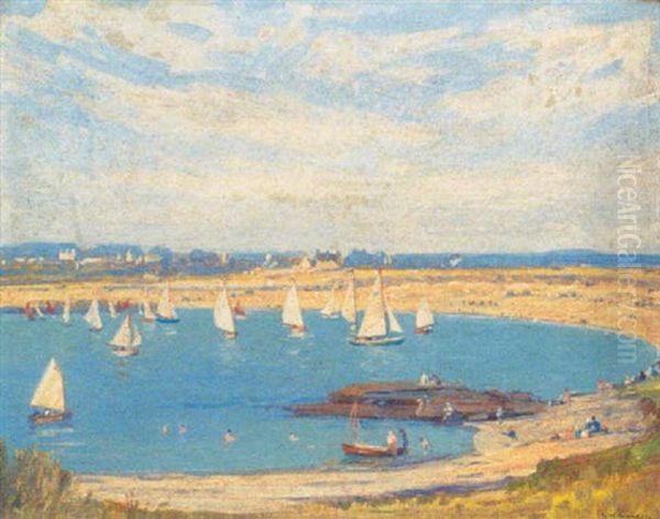 The Addurr Bay, Bank Holiday Oil Painting by Augustus William Enness