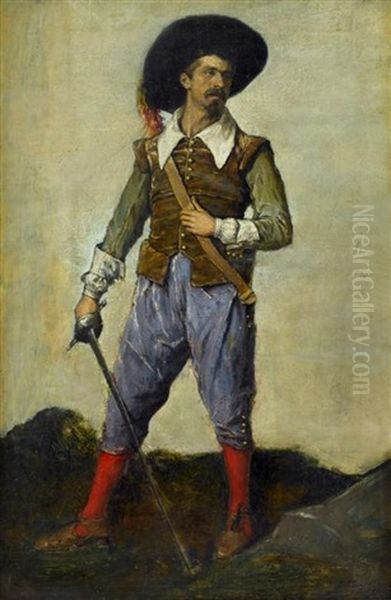 Musketeer Oil Painting by Rafeal Enriquez y Villanueva