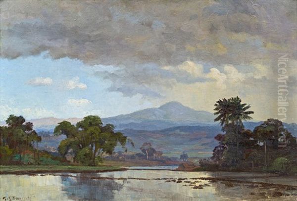 Flusslandschaft Oil Painting by Gerardus Johann Ensink