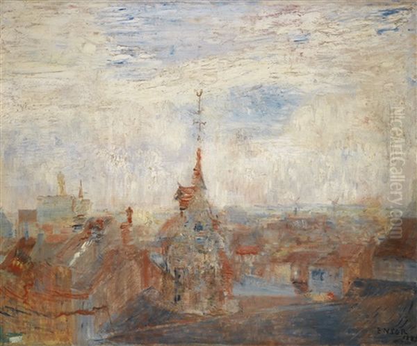 Les Toits D'ostende Oil Painting by James Ensor