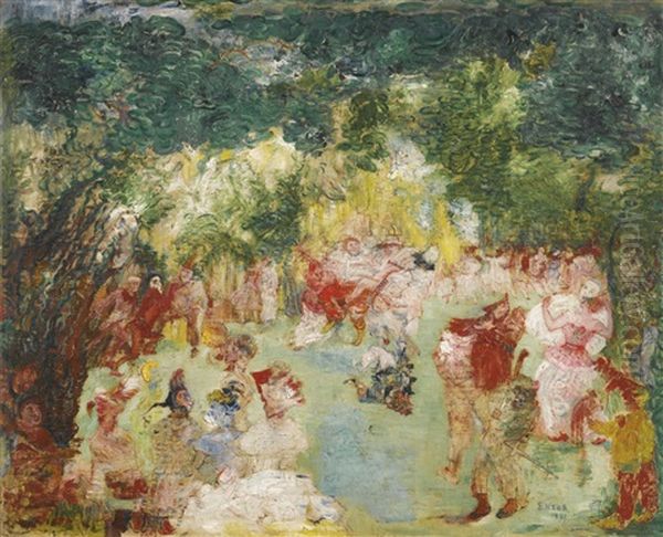 Le Jardin D'amour Oil Painting by James Ensor