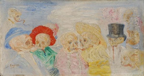 Squelettes Travestis by James Ensor