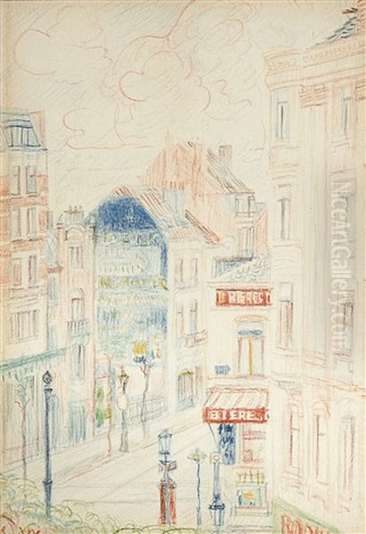 Vue De Ville Oil Painting by James Ensor