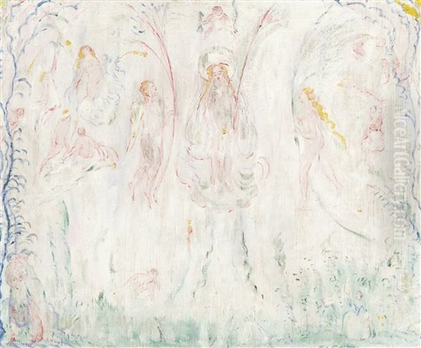 Le Royaume De Venus (the Kingdom Of Venus) Oil Painting by James Ensor