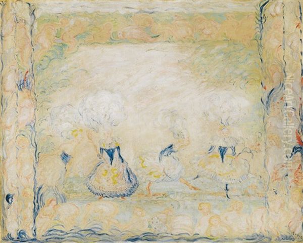 Les Gillettes Oil Painting by James Ensor