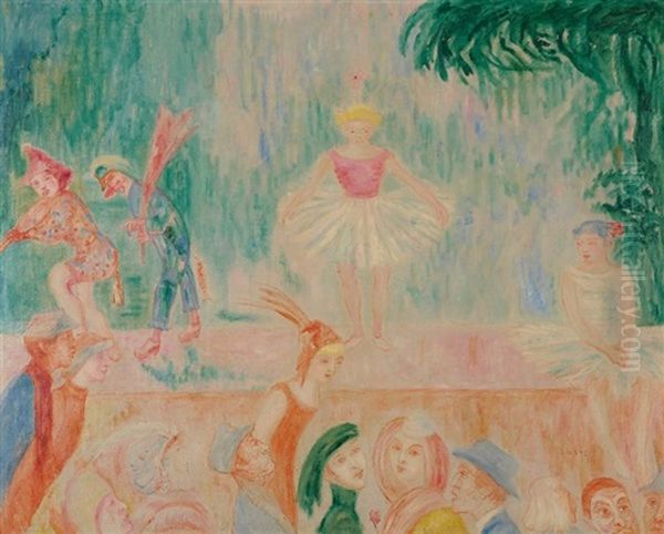 Petit Theatre Oil Painting by James Ensor