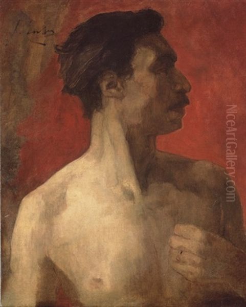 Modele: Buste D'homme Oil Painting by James Ensor