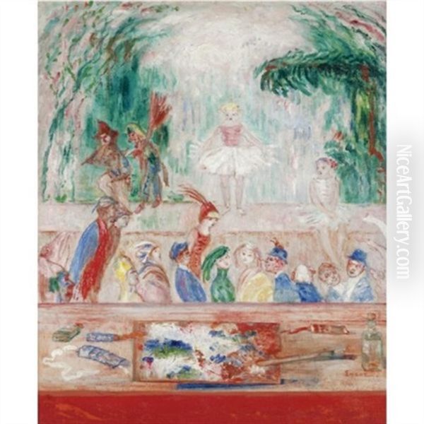 Rayons De Palette Oil Painting by James Ensor