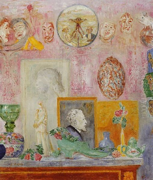 Souvenirs Oil Painting by James Ensor