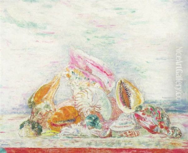 Coquillages - Schelpen Oil Painting by James Ensor