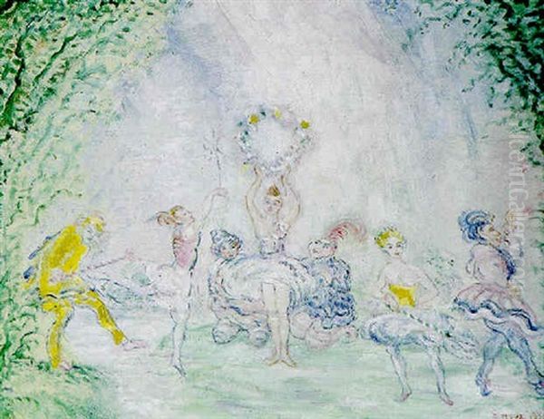 Reine De Ballet Oil Painting by James Ensor