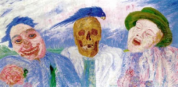 Du Rire Aux Larmes Oil Painting by James Ensor