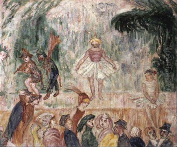 Petit Theatre Oil Painting by James Ensor